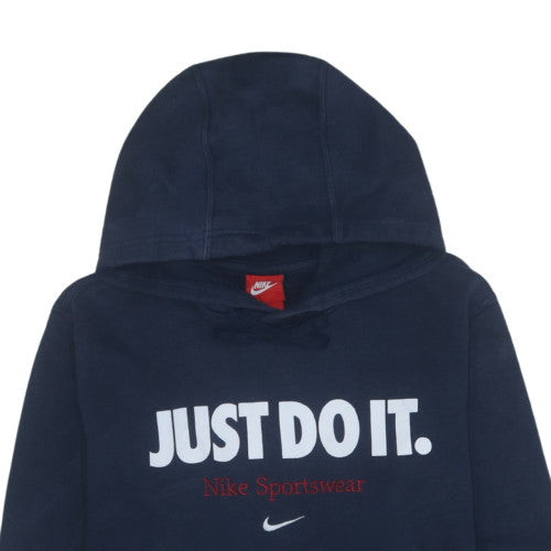 Nike Men's Navy 'Just Do It' Pullover Hoodie Size M