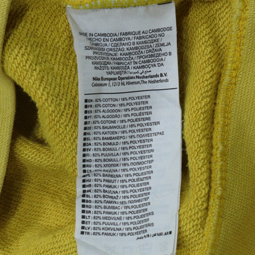 Nike Men's Blue Yellow White Logo Crew Neck Sweatshirt Size S