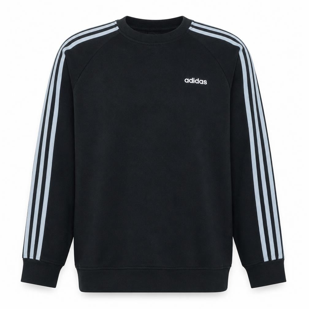 Adidas Men Black Crew Neck Long Sleeve Pullover Sweatshirt M