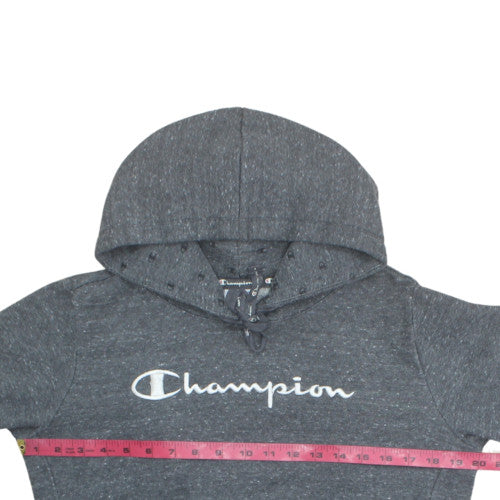 Champion Men's Grey Logo Pullover Hoodie Size L