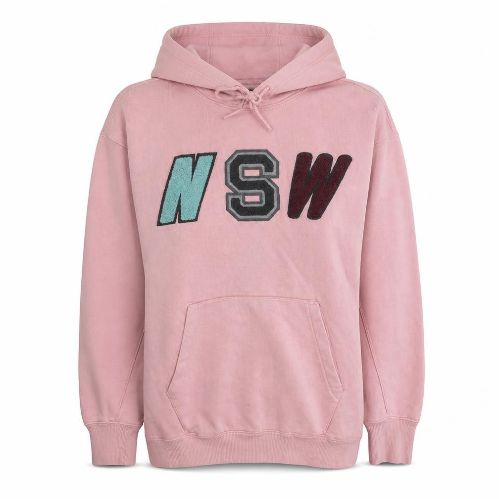 Nike Women Pink NSW Pullover Hoodie M Cotton Blend Casual