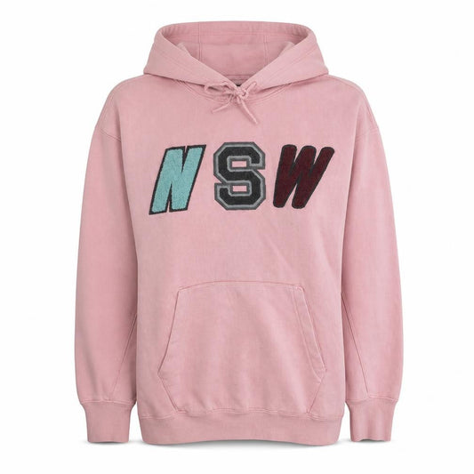 Nike Women Pink NSW Pullover Hoodie M Cotton Blend Casual