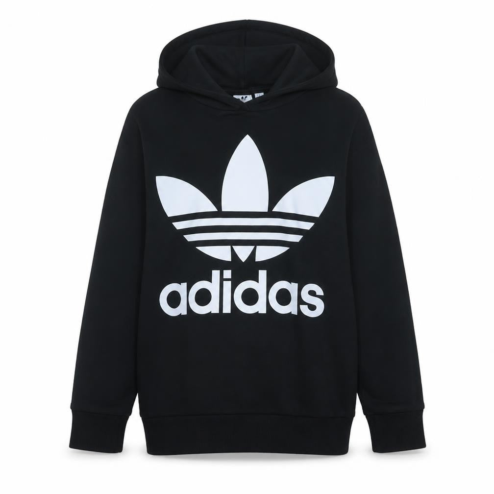 Adidas Mens Black Pullover Hoodie M Sports Graphic Logo Sweatshirt