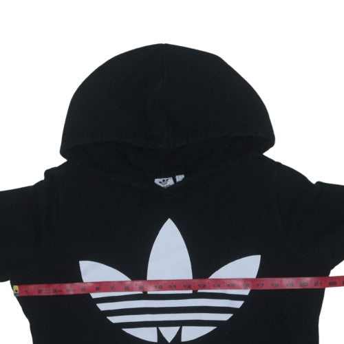 Adidas Mens Black Pullover Hoodie M Sports Graphic Logo Sweatshirt