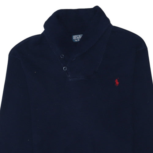 Polo Ralph Lauren Men's Navy Cotton Henley Sweatshirt M