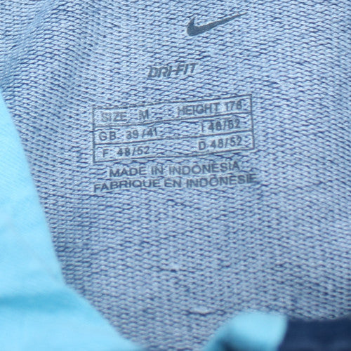 Nike Men's Blue Full Zip Dri-Fit Sports Hoodie Size M