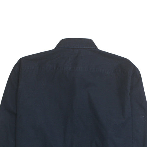 Hugo Boss Men's Blue Regular Fit Easy Iron Cotton Shirt Long Sleeve Size L