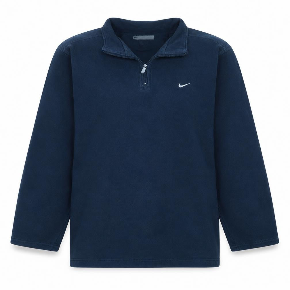 Nike Women's Navy 1/4 Zip Pullover Sweatshirt Size S Fleece