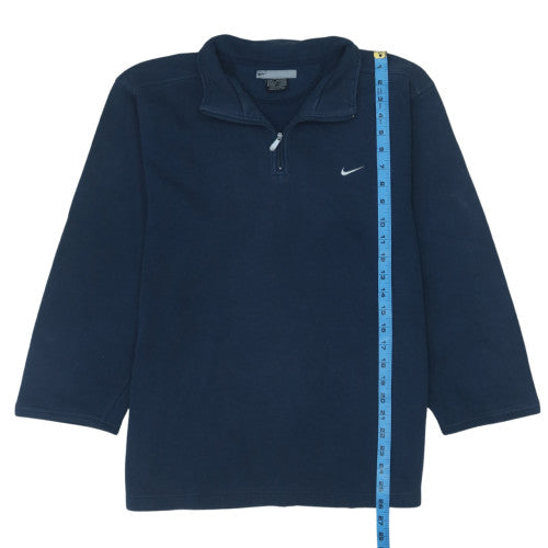 Nike Women's Navy 1/4 Zip Pullover Sweatshirt Size S Fleece