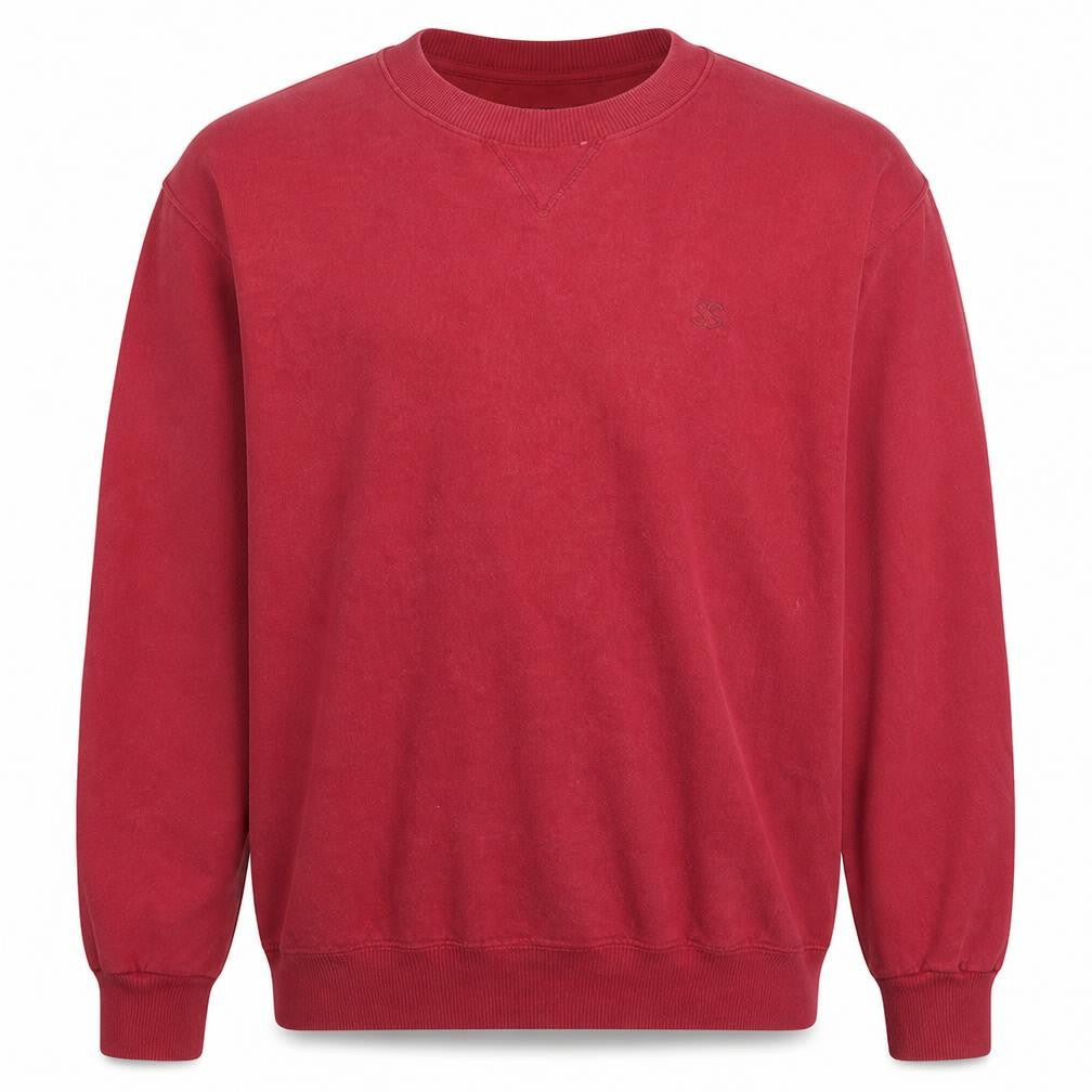 Starter Men's Red Heavyweight Crew Neck Sweatshirt Size L