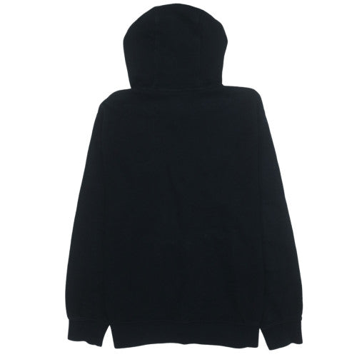 Nike Womens Black Full Zip Hoodie L Logo Cotton Blend Sweatshirt