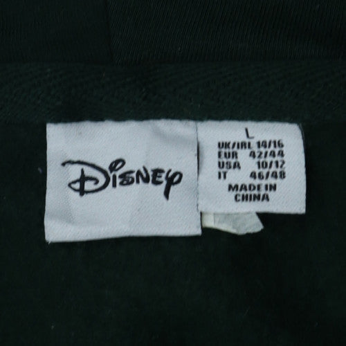 Disney Women Green Hoodie L 14/16 Pullover Hooded Sweatshirt