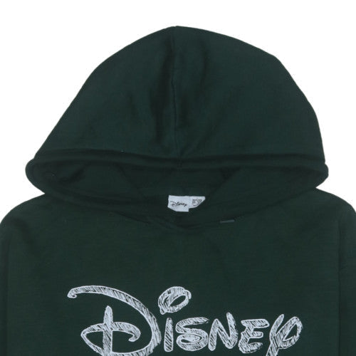 Disney Women Green Hoodie L 14/16 Pullover Hooded Sweatshirt