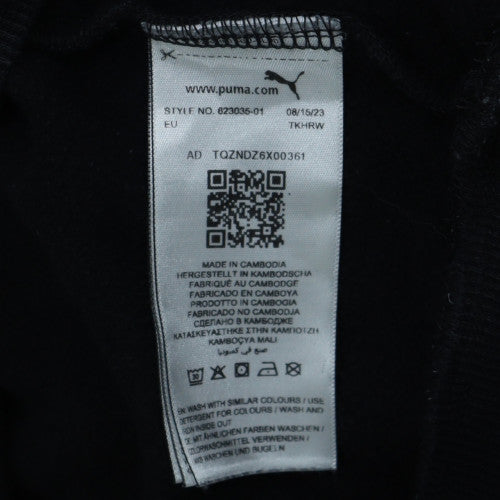 Puma Men's Black Medium Pullover Hoodie Sportswear Graphic Print