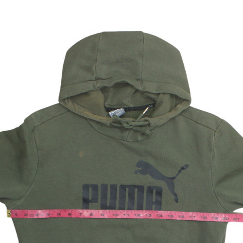 Puma Men's Green Pullover Hoodie Small Regular Fit Sports Style