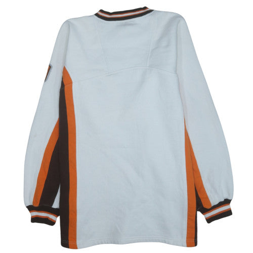 Lee Sport Men's White XL Pullover Sweatshirt Embroidered Football Logo