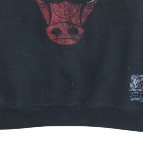 Mitchell & Ness Mens Black Chicago Bulls Pullover Sweatshirt S