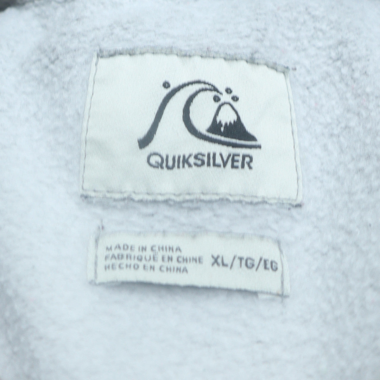 Quiksilver Men's Grey Tie Dye Pullover Hoodie XL Surf Graphic