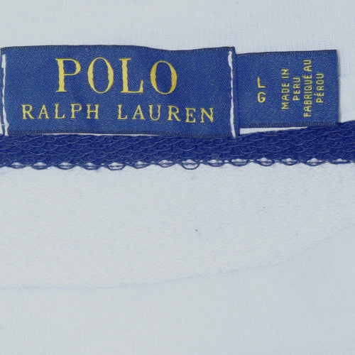 Polo Ralph Lauren Men's White Striped Long Sleeve Crew Sweatshirt L