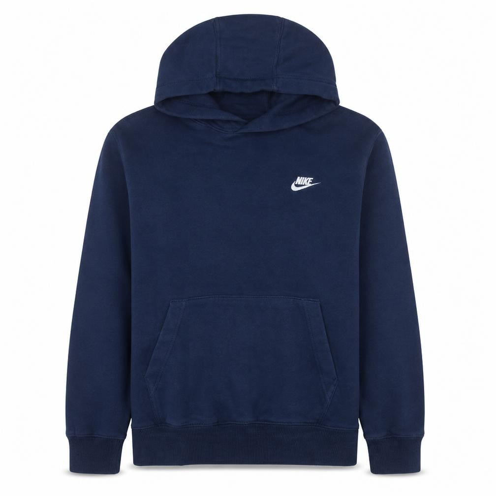 Nike Men's Blue Pullover Hoodie M Fleece Logo Sportswear