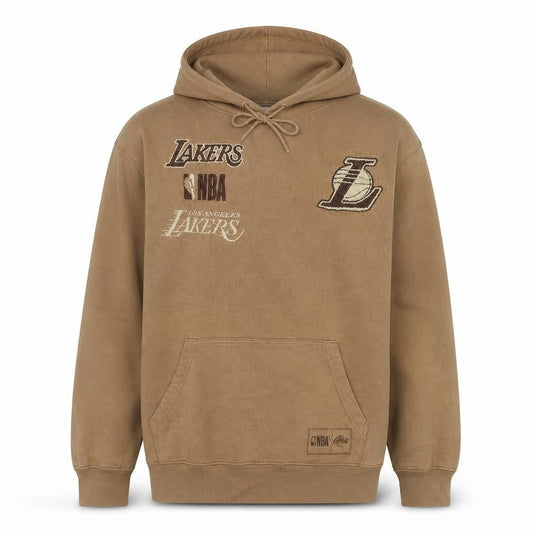 NBA Men’s Brown Los Angeles Lakers Pullover Hoodie Size S Embroidered