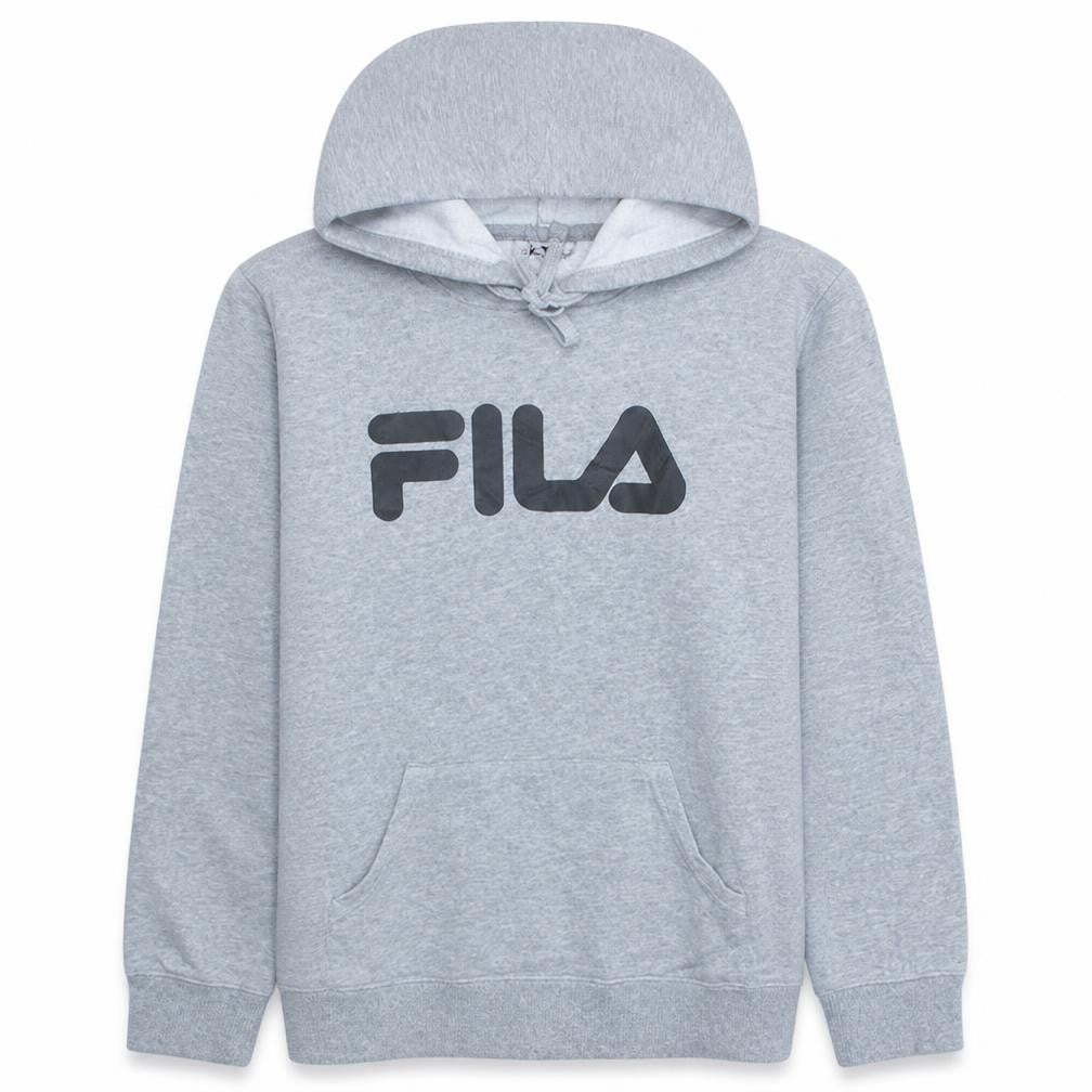 Fila Mens Grey Pullover Hoodie M Regular Fit Sports Style