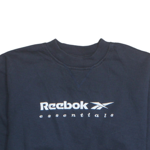 Reebok Women's Black Essentials Logo Sweatshirt Size 14