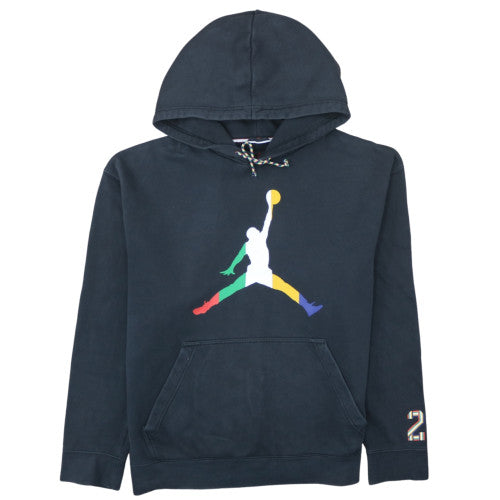 Jordan Men's Black Pullover Hoodie L Logo Graphic Sportswear