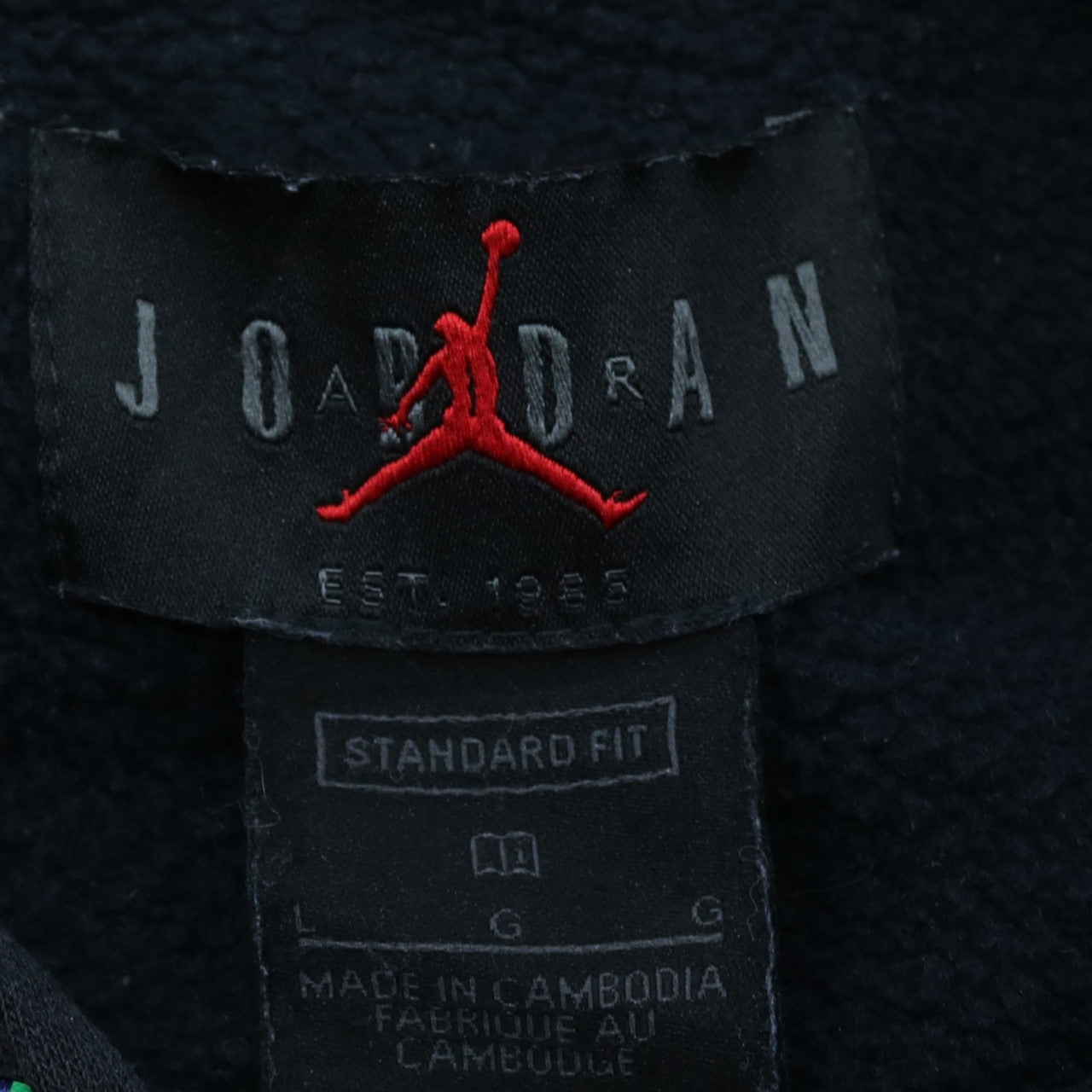 Jordan Men's Black Pullover Hoodie L Logo Graphic Sportswear