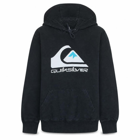 Quiksilver Men’s Black Pullover Hoodie Size S Graphic Surf Style