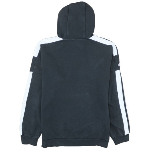 Adidas Men's Black Pullover Hoodie L Logo Sports Fleece Sweatshirt