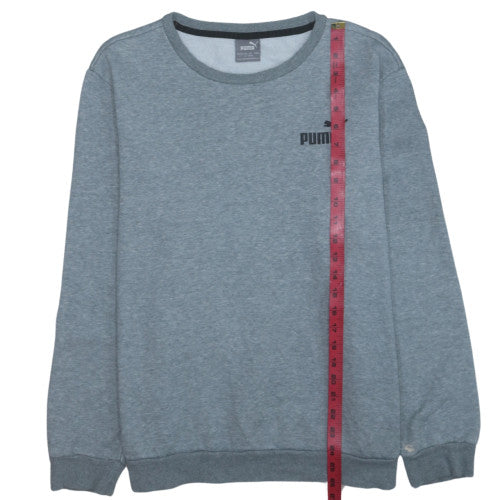 Puma Men's Grey Crew Neck Pullover Sweatshirt Size L