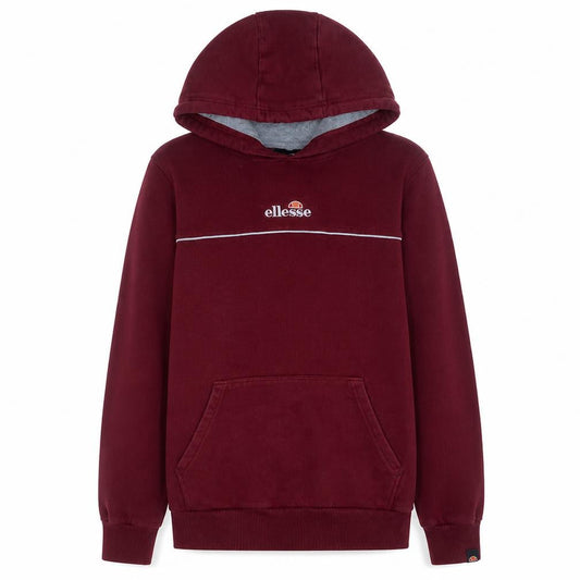 Ellesse Mens Red Pullover Hoodie M Fleece Logo Sportswear