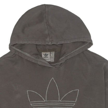 Additional view of Adidas Women Grey Trefoil Logo Pullover Hoodie, size M