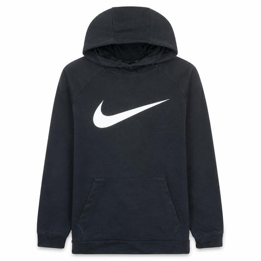 Nike Men's Black Pullover Hoodie M Dri-Fit Fleece Sweatshirt
