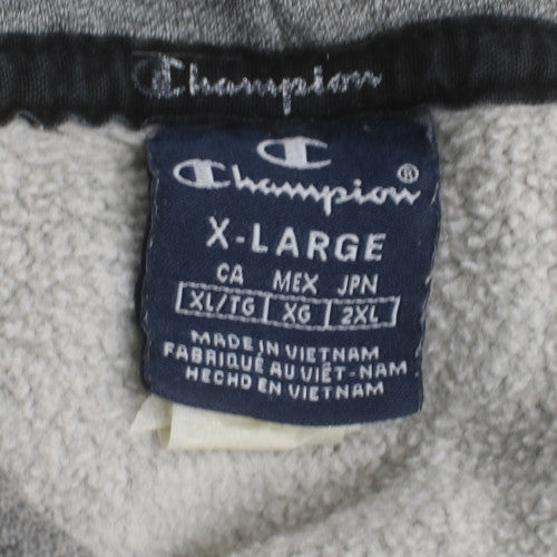 Champion Women's Grey Pullover Hoodie XL Logo Graphic Cotton Blend