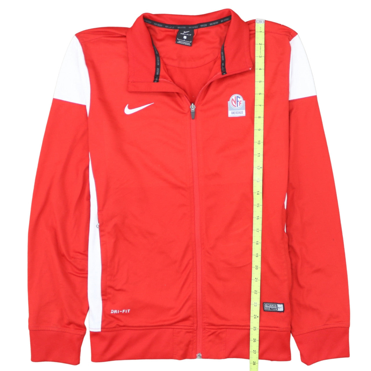 Nike Men's Red Full Zip Dri-Fit Sports Sweatshirt Size L