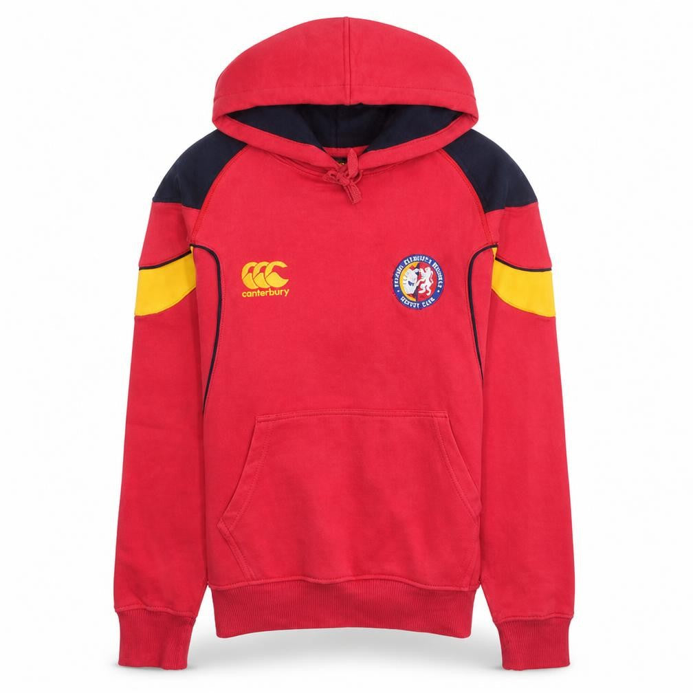 Canterbury Men's Red Hoodie Small Rugby Style Fleece Pullover