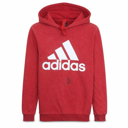 adidas Men's Red Pullover Hoodie Small Graphic Sports Fleece