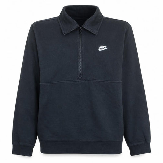 Nike Men's Black L 1/2 Zip Fleece Sweatshirt Regular Fit Sportswear