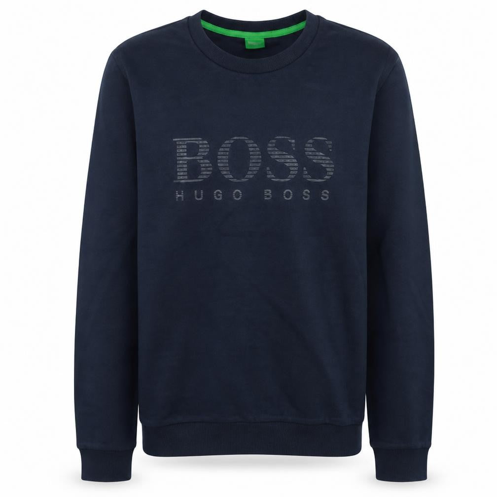 Hugo Boss Men's Blue Logo Crew Neck Sweatshirt Size L