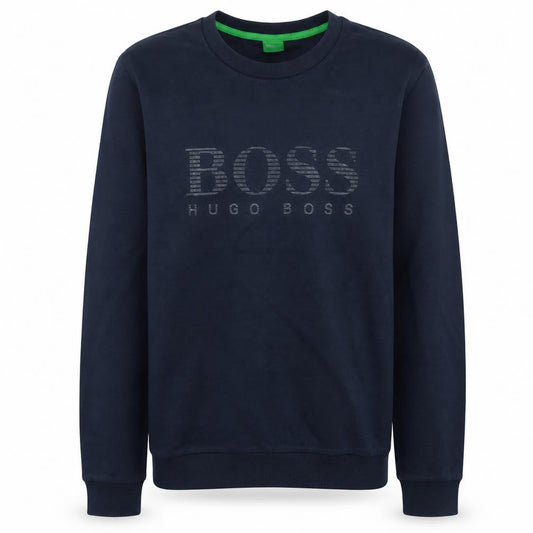 Hugo Boss Men's Blue Logo Crew Neck Sweatshirt Size L