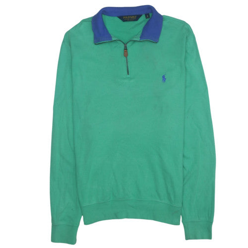 Ralph Lauren Polo Golf Men’s Green 1/4 Zip Collared Sweatshirt S