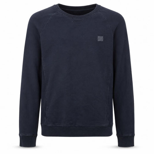 Hugo Boss Men's Blue Slim Fit Crew Neck Sweatshirt M