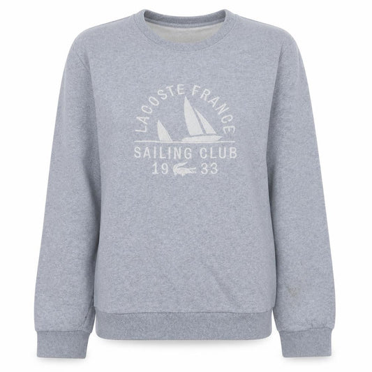 Lacoste Womens Grey Sailing Club Crew Neck Sweatshirt Size 12