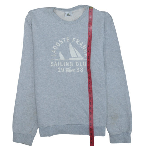 Lacoste Womens Grey Sailing Club Crew Neck Sweatshirt Size 12
