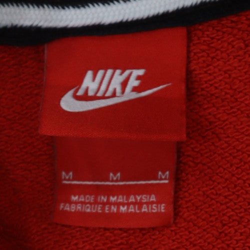 Nike Men's Red Pullover Hoodie M Cotton Graphic Logo Sportswear