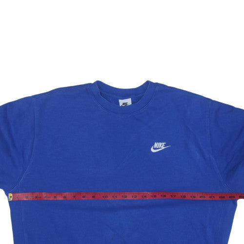 Nike Mens Blue Crew Neck Sweatshirt M Classic Cotton Blend