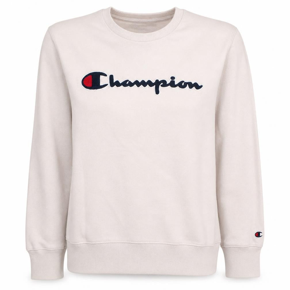 Champion Women's Beige Cotton Pullover Sweatshirt Medium