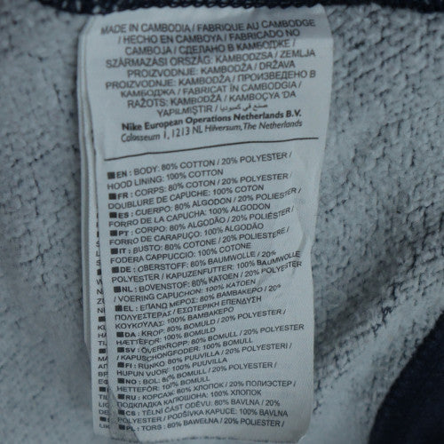 Nike Men Blue Pullover Hoodie Size L Regular Fit Sports Fleece
